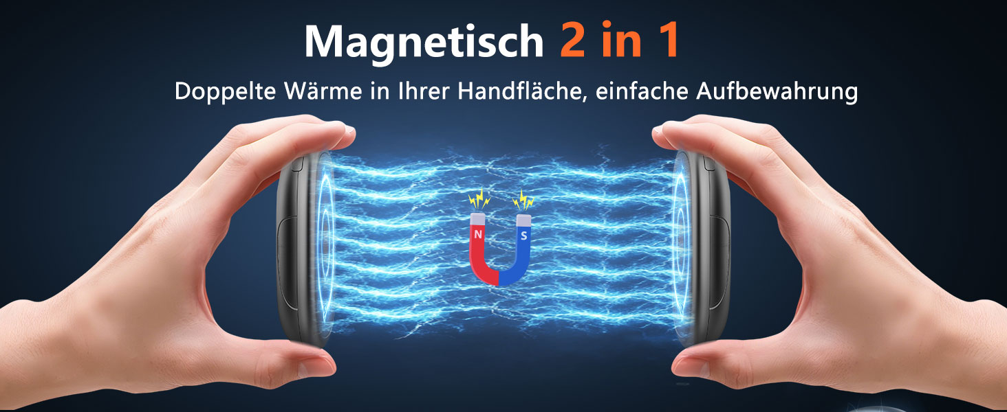 Електричні грілки для рук DDKJ - 2 шт. з LED-дисплеєм, 3 режими нагріву, перезаряджаються, для дітей, чоловіків, жінок. Компактні, багаторазові, білий та чорний колір