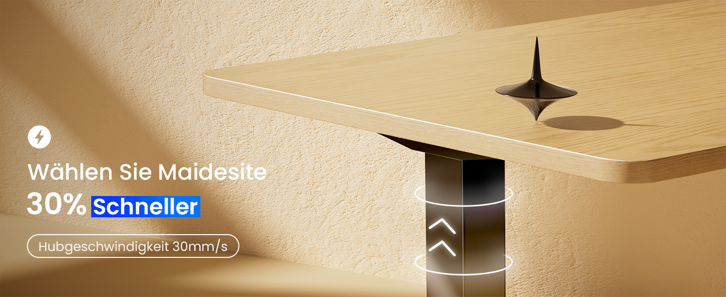 Електричний стіл MAIDeSITe з регулюванням висоти, 2 ніжки, 4 пам'яті, T1 Pro (Чорний)