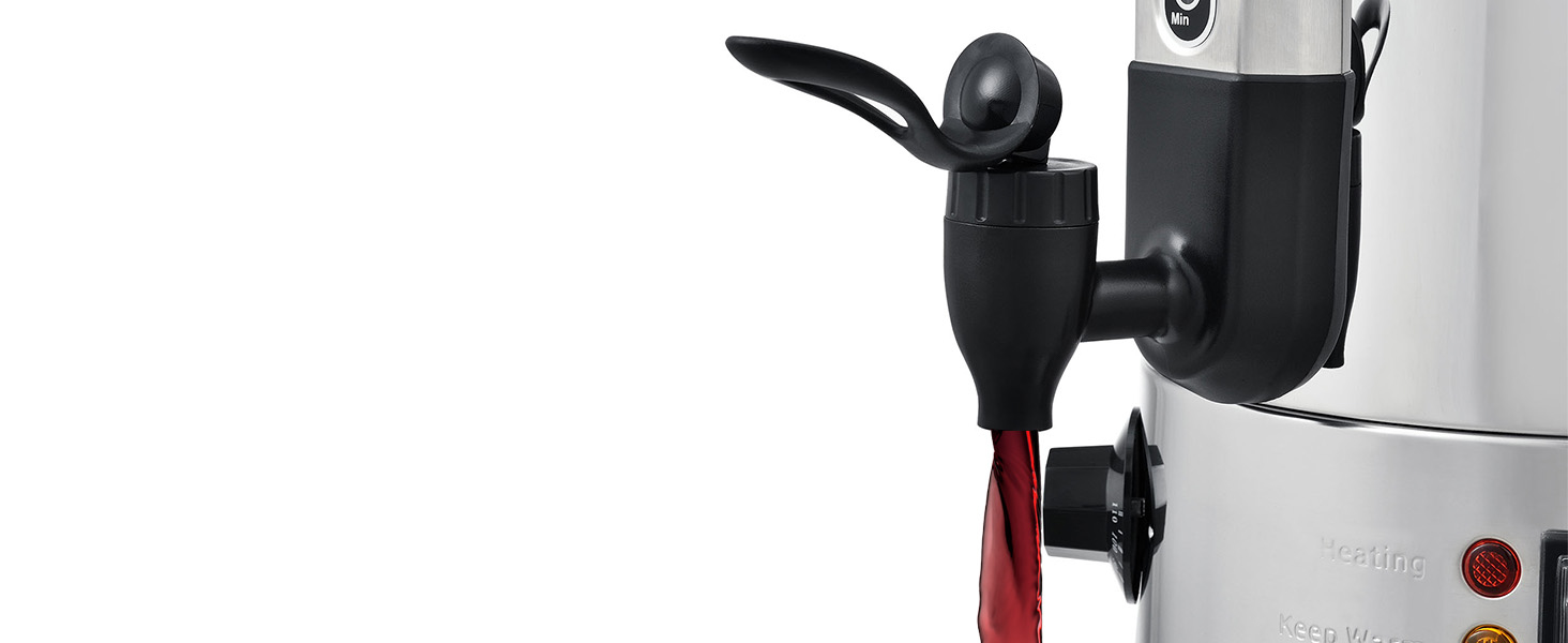 Електричний диспенсер для глінтвейну Juskys Teramo 7 літрів, 1500W з краном, термостатом та захистом від перегріву, 30-110°C, нержавіюча сталь