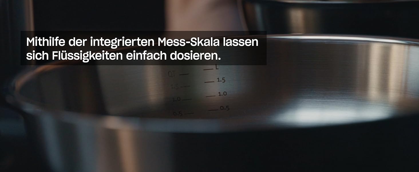 Набір каструль Fissler Original-Profi Collection з нержавіючої сталі, 5 предметів, з металевими кришками, для індукційних плит