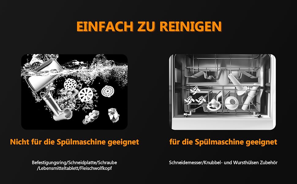 Електричний м'ясорубка STANEW Fleischwolf 3 в 1: м'ясорубка, машина для куббе та ковбас, нержавіюча сталь, 3,5 кг/хв, 3500 Вт