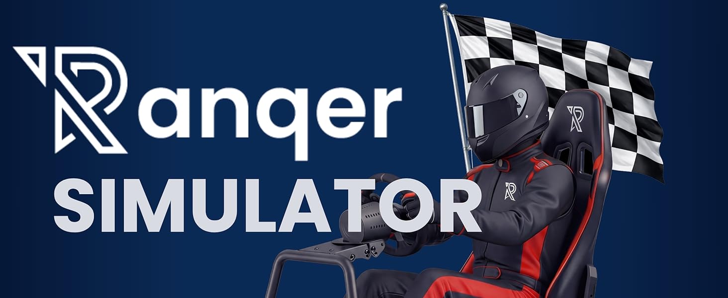 Ігрове крісло для симулятора Ranqer Racing Seat: ергономічне сидіння з екошкіри для SimRacing (PC, PlayStation, Xbox)