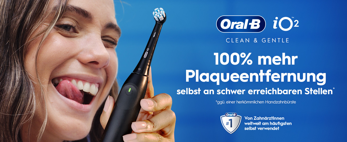 Електрична зубна щітка Oral-B iO Series 2 Night Black, чорна (1 щітка + 1 додаткова насадка + футляр)