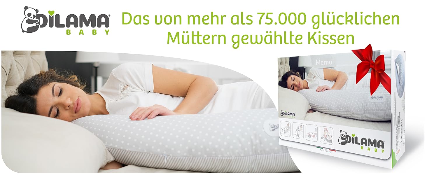 Подушка для вагітних Dilamababy з Memory Foam, бавовняний чохол, підтримка для годування груддю, XXL розмір