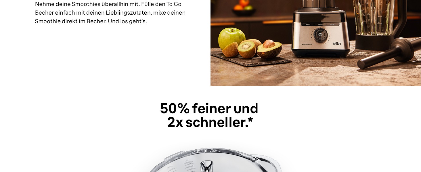 Блендер Braun PowerBlend 9 JB9040BK чорний, 1600 Вт, 2л, 18 програм, 10 швидкостей
