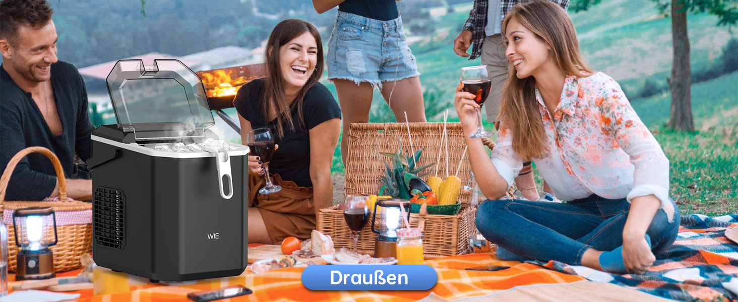 Машина для приготування льоду Ice Maker 1.3л, чорна, для кухні, офісу, барів, вечірок. Швидке приготування 9 кубиків за 6 хвилин, самоочищення, тиха робота.