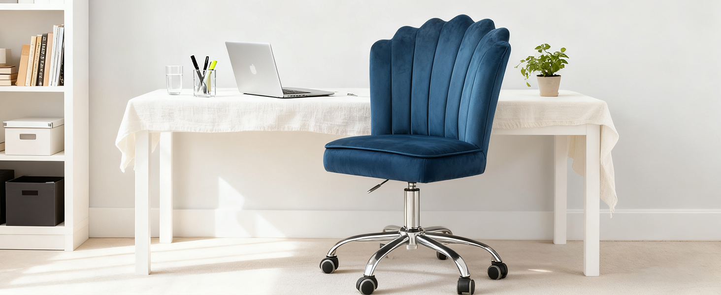 Крісло для офісу Fiximaster Homeoffice, крісло для робочого столу, обертове, регульоване по висоті, з м'якою оббивкою з велюру, золоті ніжки, для робочого кабінету, спальні, до 135 кг, зелене