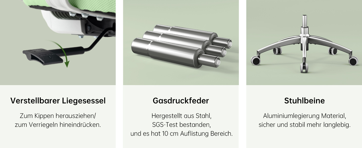 SIHOO Ергономічне крісло для офісу, обертовий стілець з регульованою поперековою підтримкою, підголовником та підлокітниками, регулюванням висоти та функцією гойдання, для здоров'я спини, до 150 кг