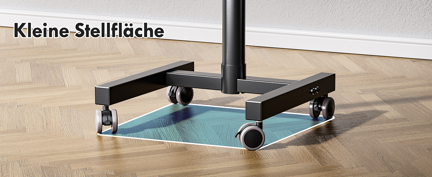 Мобільний підставка для телевізора на колесах FORGING MOUNT, 23-60 дюймів, регулювання висоти та нахилу, VESA 400x400, до 40 кг