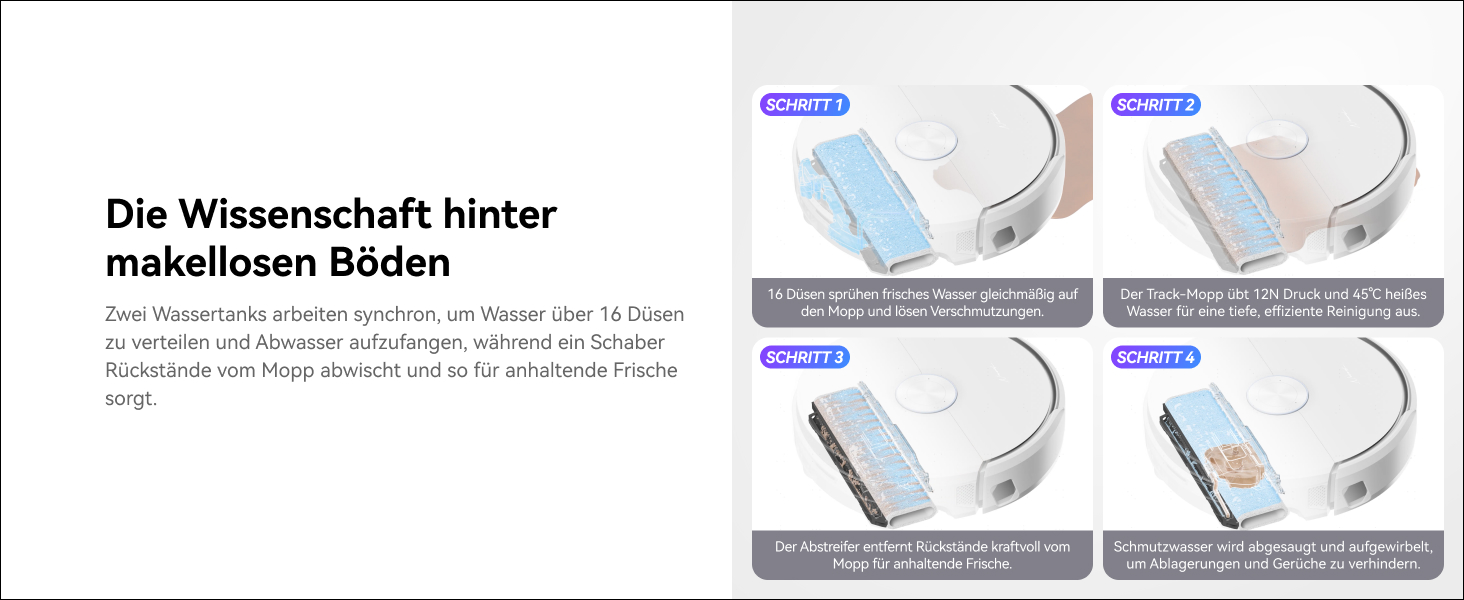 Робот-пилосос NARWAL Flow з функцією миття підлоги, система FlowWash з автоматичним самоочищенням, потужність 22000 Па, збір шерсті тварин DualFlow, миття 45-80°C та гаряче повітря, док-станція для самостійного очищення