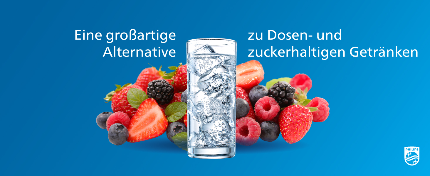 Сифон для газування води Philips GoZero ADD4902BK/10, пластиковий, 1 л, чорний