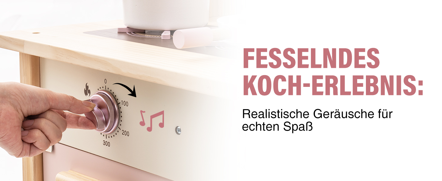 Дерев'яна дитяча кухня ROBUD з реалістичним аксесуаром. Ігровий набір для дітей, сучасний дизайн, подарунок від 3 років.