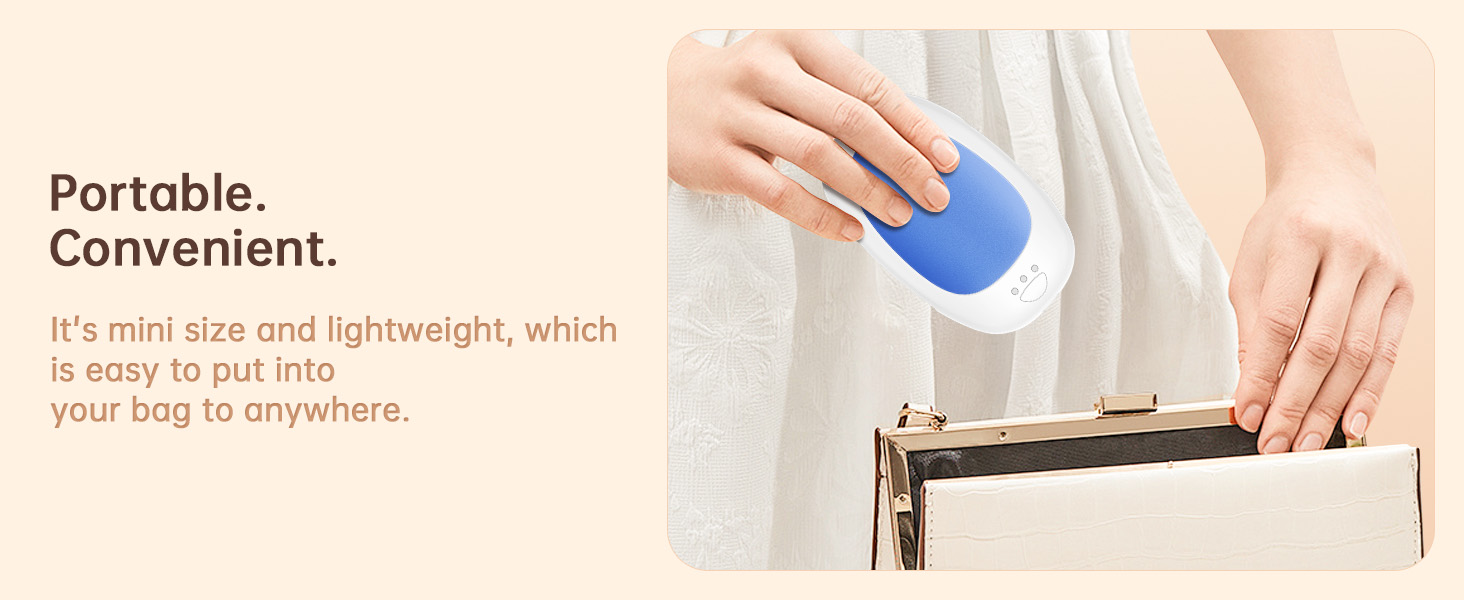 Jonwall Електричні грілки для рук, 2 шт., USB, багаторазові, портативні, 3 режими нагріву, для кемпінгу, полювання, гольфу, подарунок для жінок та чоловіків (блакитний)