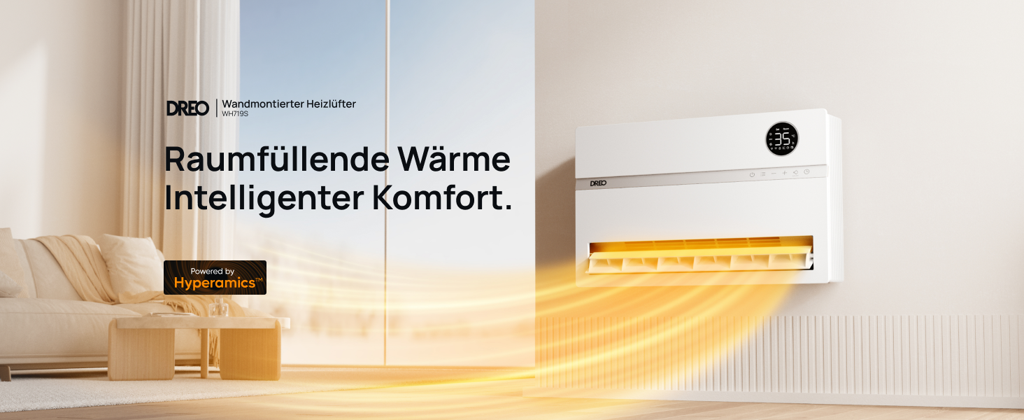 Електричний конвектор Dreo Smart Heizung: 2000W, з пульт та app, осциляція 120°, 5 режимів, таймер 24г, PTC кераміка, термостат