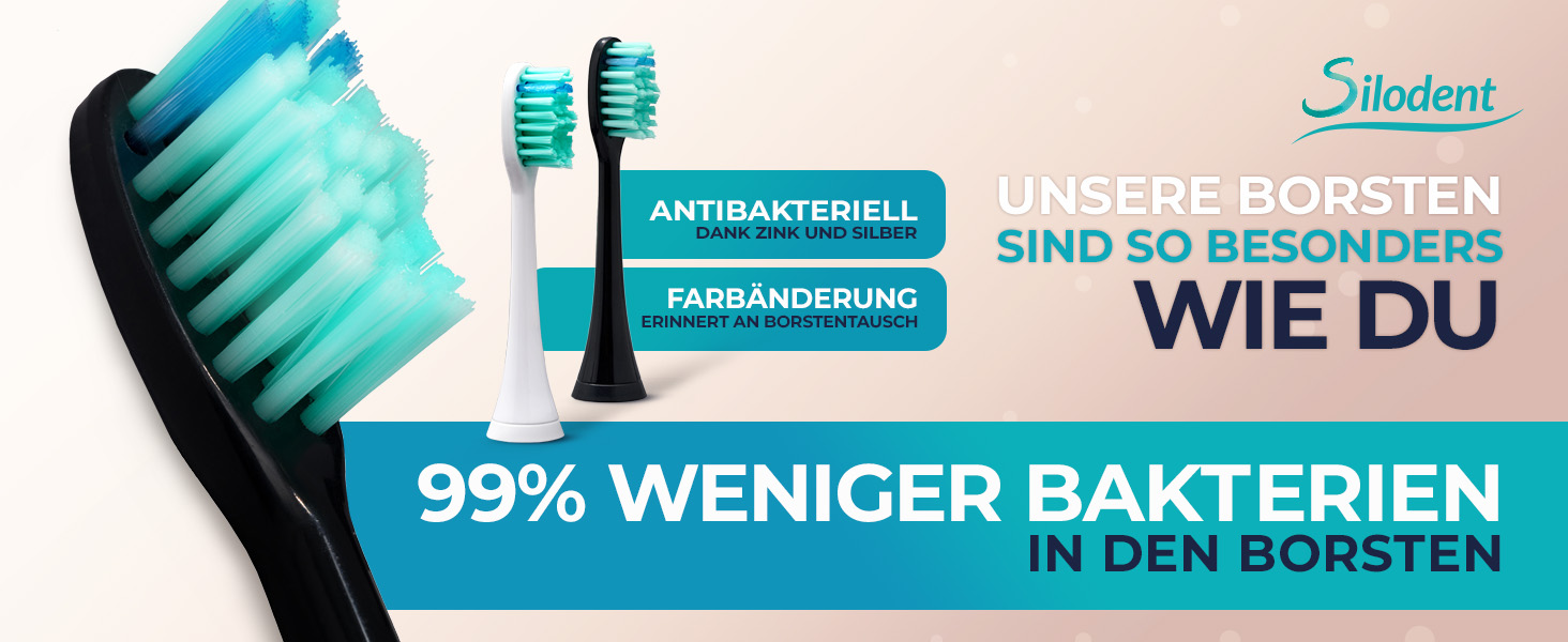 Електрична зубна щітка Silodent Midnight Blue з антисептичною щетиною. 5 програм, Power-батарея, чохол для подорожей. Тестовий лідер, 100 днів без ризику.