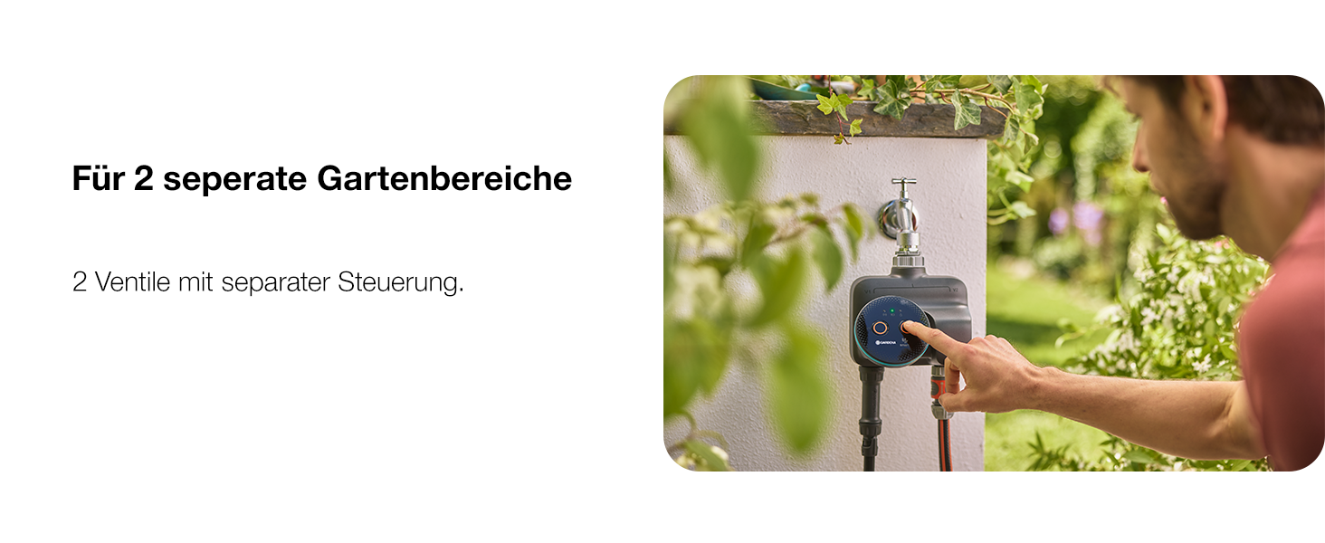 Gardena smart Water Control 19033-20: Система автоматичного поливу для саду з управлінням через смартфон, датчиком вологості та захистом від заморозків