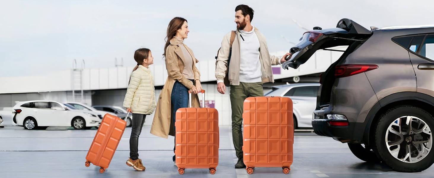 Набір валіз KONO 4 шт. з ABS-пластику з TSA замком: M, L, XL (білий)