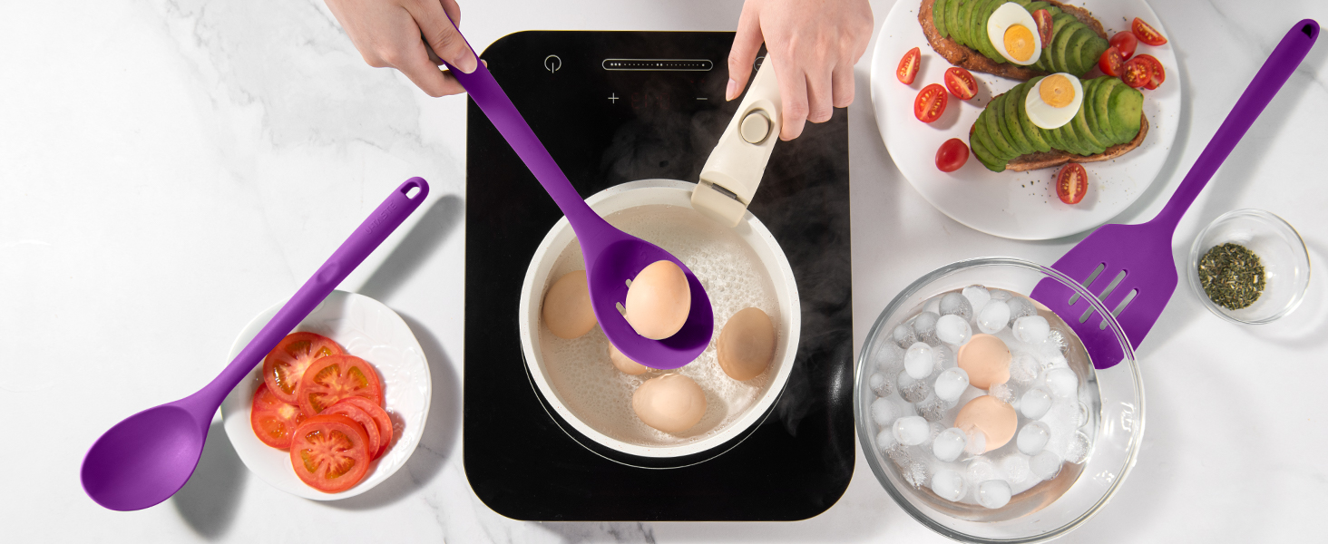 Набір кухонних аксесуарів U-Taste з силікону (5 шт.) - термостійкий, BPA-free, антипригарне покриття