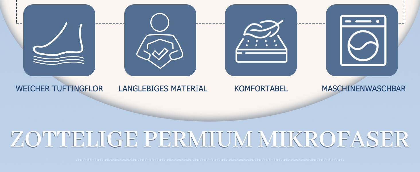 М'який килимок для ванної кімнати з мікрофібри Pauwer 60x120 см, водопоглинаючий, антиковзаючий, для дому, блакитний