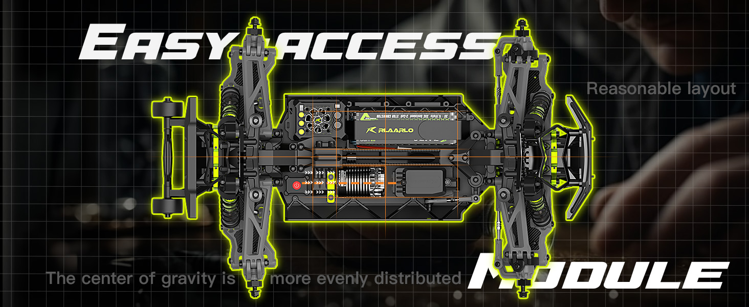 AMORIL 1/10 RTR Brushless RC Автомобіль 50+ км/год для Дорослих, Електричний Позашляховий Монстр-трак 4WD, Водонепроникний, 3S Lipo, Зелений