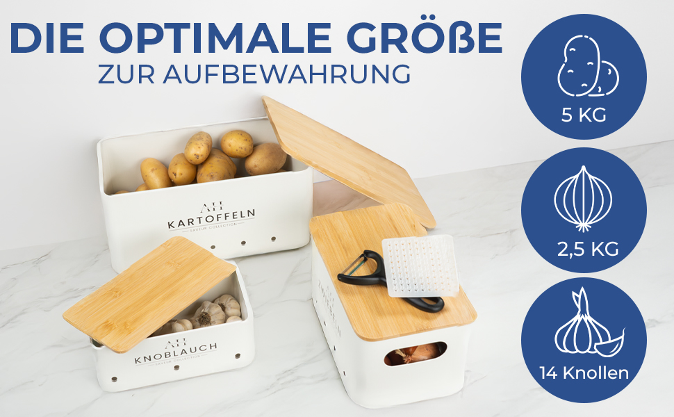 Набір контейнерів для зберігання картоплі, цибулі та овочів AH® (4 шт.) з щіткою для овочів, преміум якість