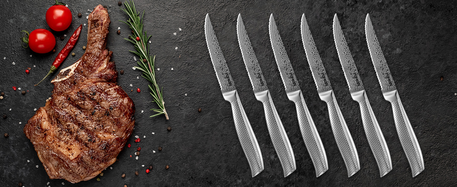 Набір ножів FOHERE з бруском для заточування, 14 предметів. Професійний набір кухонних ножів з нержавіючої сталі, ергономічні ручки, ідеальний подарунок