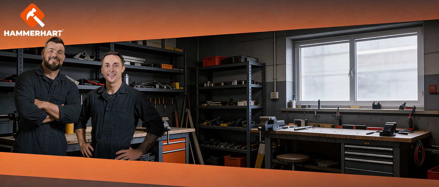 Гідравлічний домкрат HAMMERHART 3T з низьким профілем, 75-505мм, колеса 360°, подвійний поршень, гумова накладка, Т-ручка - Преміум якість