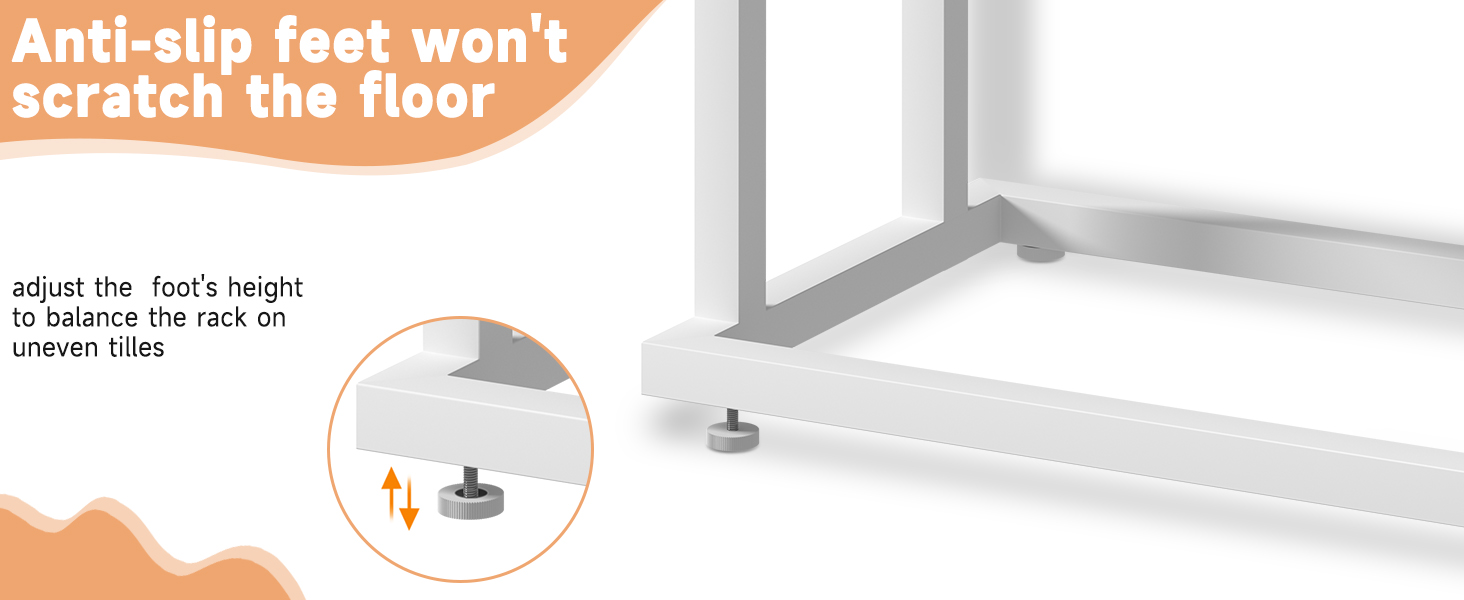 Підставка для рушників на підлозі, металева, з 2 перекладинами, для ванної кімнати, стабільна, економна, в індустріальному стилі (білий)