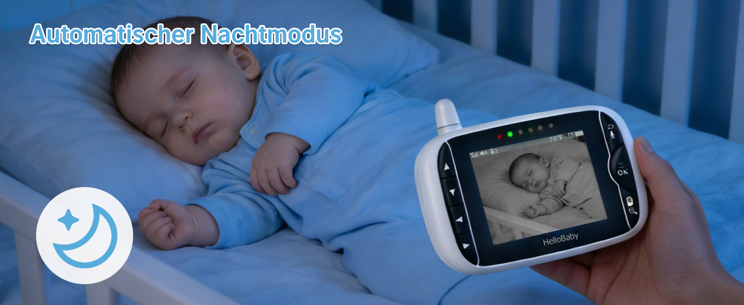 Радіоняня HelloBaby HB32 з камерою та екраном 3.2