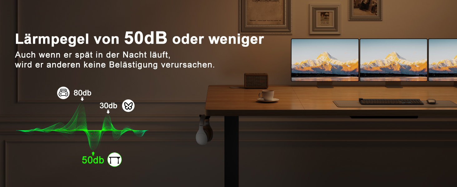 Регульований стіл висотою 200x80 см з USB-портом, 3 режими пам'яті, антиколізійна система, комп'ютерний стіл, горіх+чорний