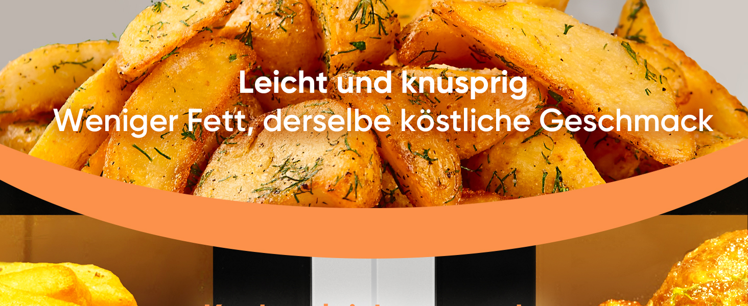 Фритюрниця без олії COSORI з 2 камерами, 8.5 л, чорно-біла, з рецептами та нержавіючою сталлю