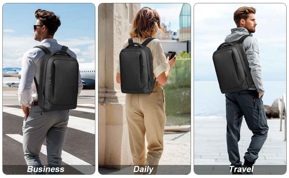 Чоловічий рюкзак для ноутбука Heroic Knight - діловий, з USB-зарядкою, антикрадійний, для ручної поклажі, 15.6