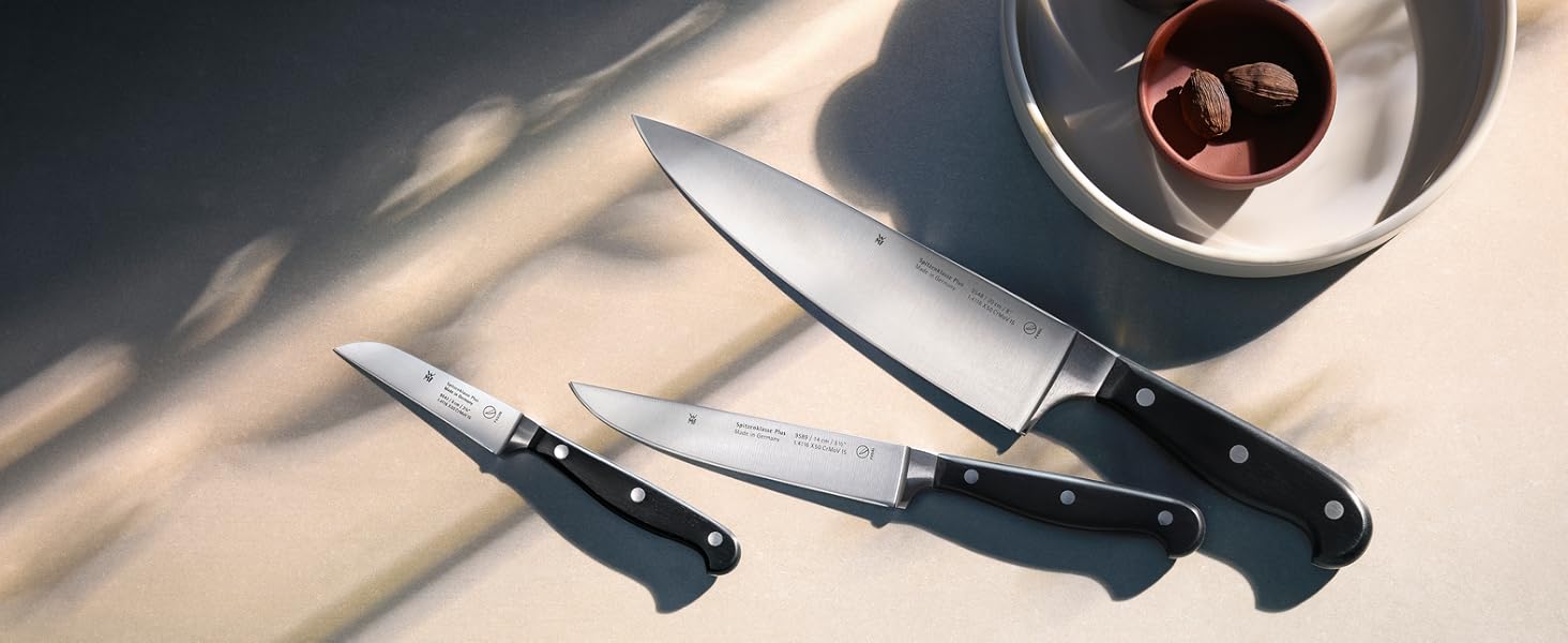 Набір ножів WMF Spitzenklasse Plus 6 предметів з бруском, Made in Germany, кухоні стрічка, FlexTec, Performance Cut