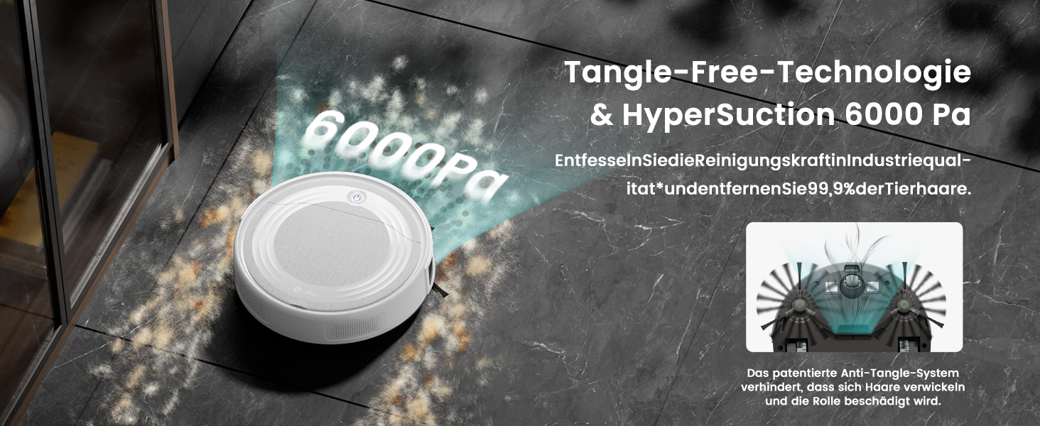 Робот-пилосос Lefant M310 Ultra з функцією миття підлоги, білий. Для тварин, килимів, з керуванням через додаток та Alexa.