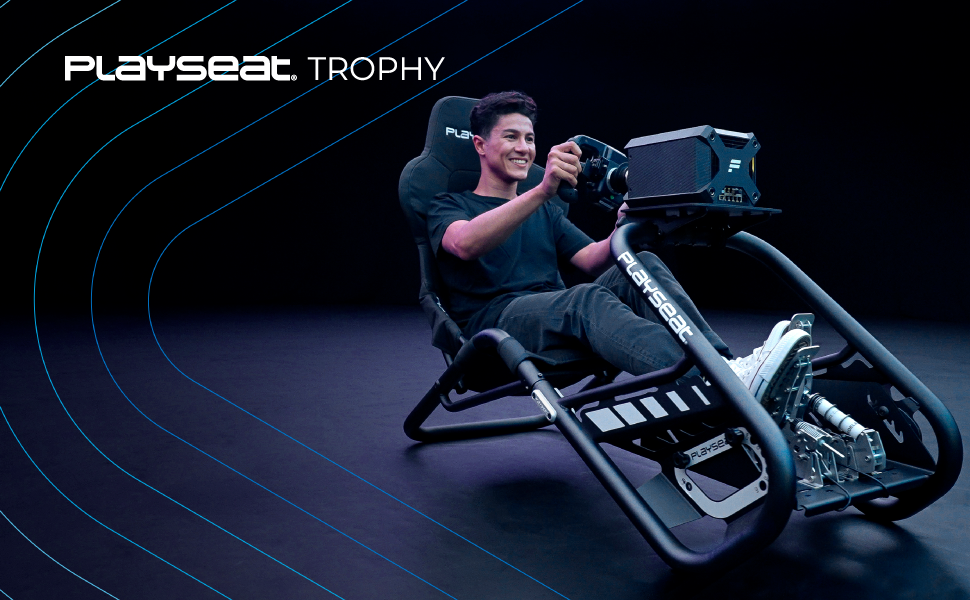 Playseat Trophy SIM Racing Cockpit: Гоночний кокпіт для симуляторів, сумісний з Direct Drive, PC/PS/Xbox - Чорний