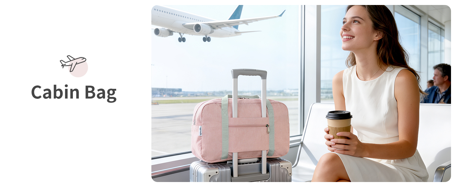 Складана сумка для ручної поклажі Narwey для Ryanair (40x30x20 см), дорожня сумка з плечовим ременем, темно-фіолетова