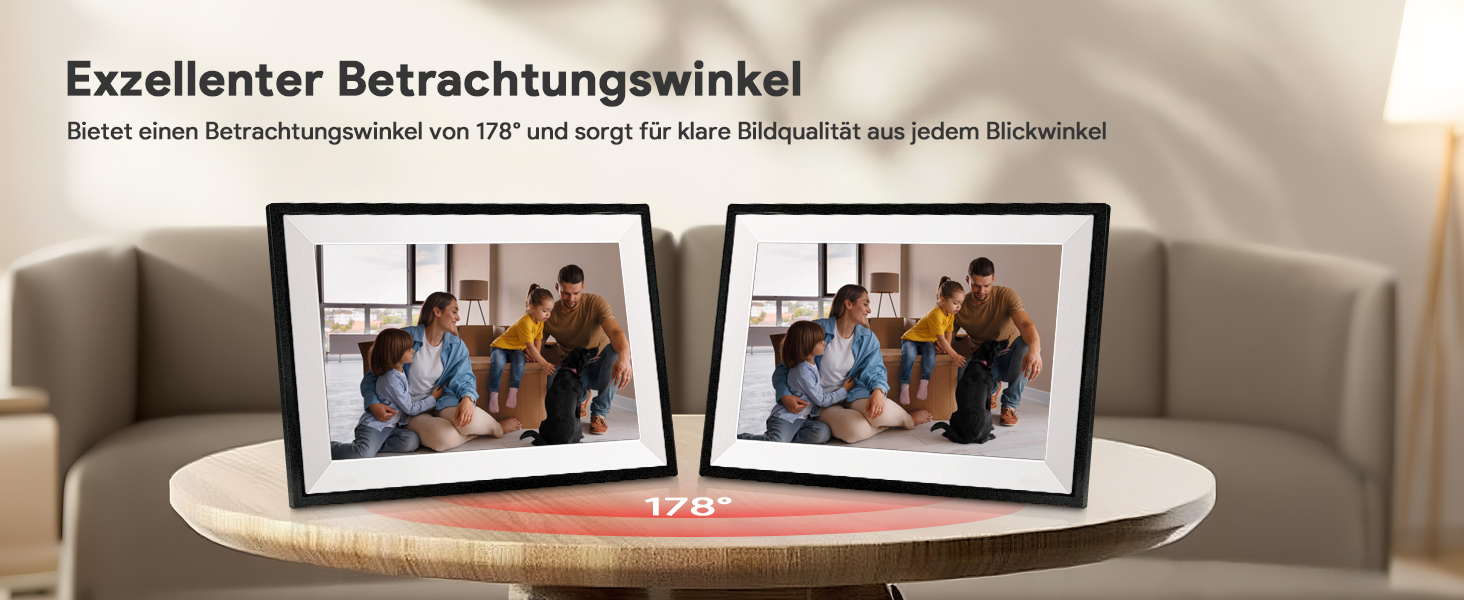 Frameo Цифровий фоторамка 10.1 дюйма, WALN, 32 ГБ, автоповорот, відправка фото/відео через додаток