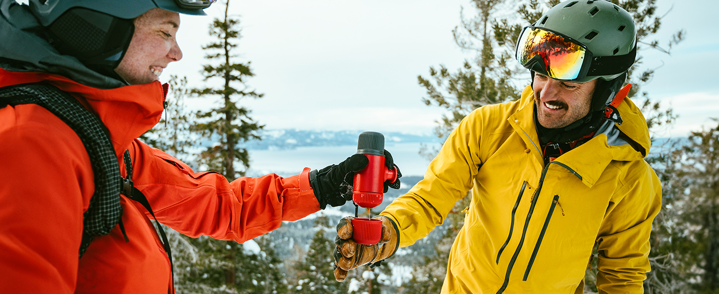 WACACO Nanopresso - портативна кавомашина для еспресо, 18 Bar, ручне керування, для подорожей, червона