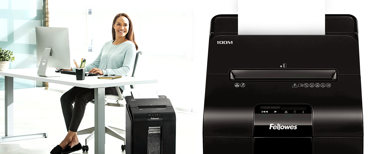 Fellowes Autofeed Aktenvernichter AutoMax 90M: Шредер для паперу з автоподачею, MiniCut (P4), 90 аркушів за 5 хвилин, 17 літрів