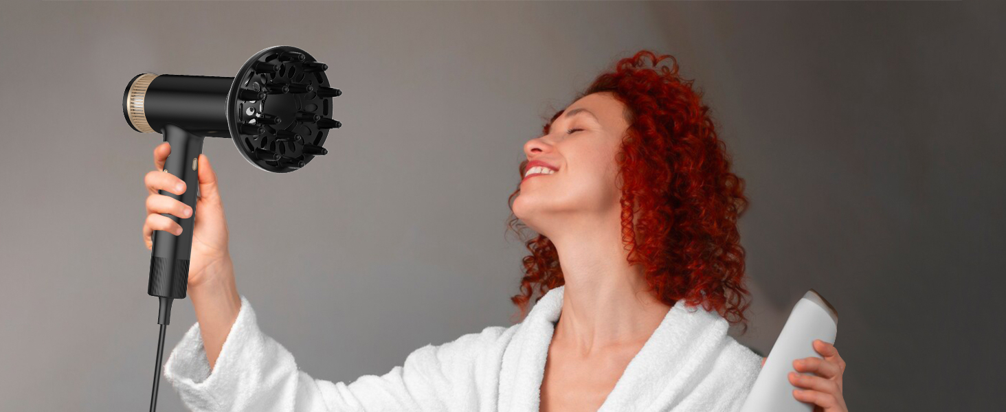 Мультистайлер для волосся 7 в 1 UKLISS Hairstyler Pro: фен, автоматична плойка, кругла щітка та вирівнювач для професійного стайлінгу, чорний