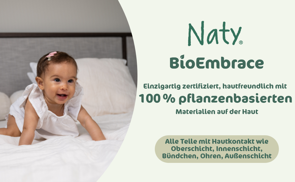 Екологічні підгузки для немовлят Naty BioEmbrace, розмір 4 (7–18 кг), 88 шт