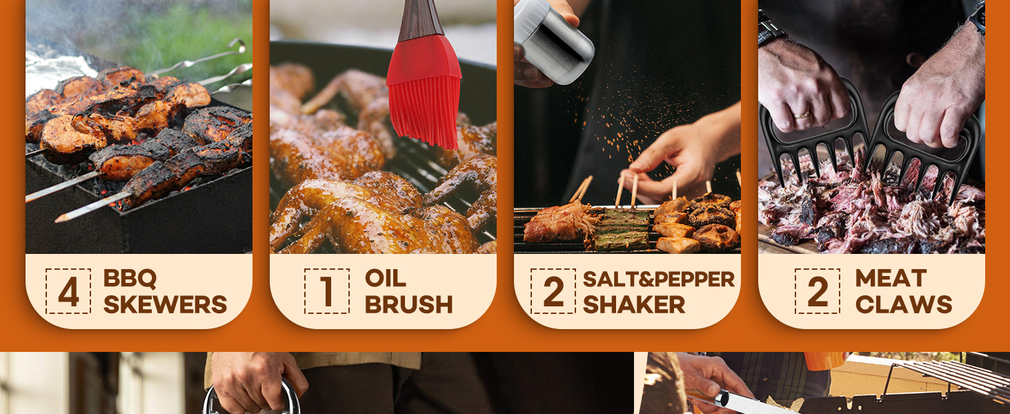 Набір гриль-посуду DRAGON RIOT з нержавіючої сталі, 29 предметів. Преміум-набір аксесуарів для гриля з лопаткою в алюмінієвому кейсі. Ідеальний подарунок для чоловіків, BBQ, Outdoor.