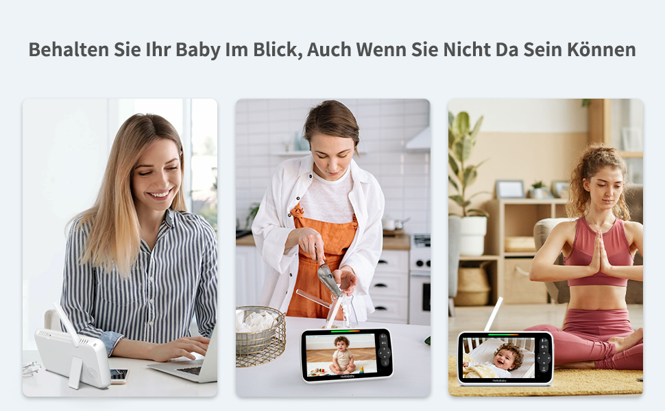 Відеоняня HelloBaby HB6351Plus з камерою та аудіо, 5