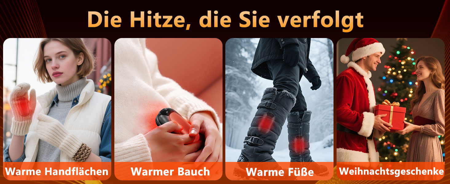 Електричні грілки для рук 2 шт. - Магнітні кишенькові грілки AI, що заряджаються, 36 годин тепла, багаторазові грілки для рук, компактні грілки для дітей, чоловіків, жінок, білий (дисплей, чорний)
