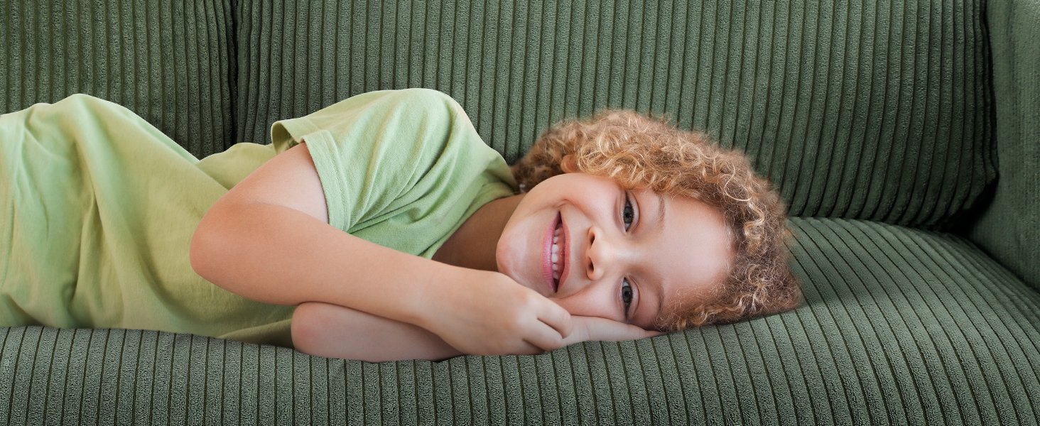 Зручне дитяче ліжко-софа 2 місця з дерева, 130 см, зелений колір