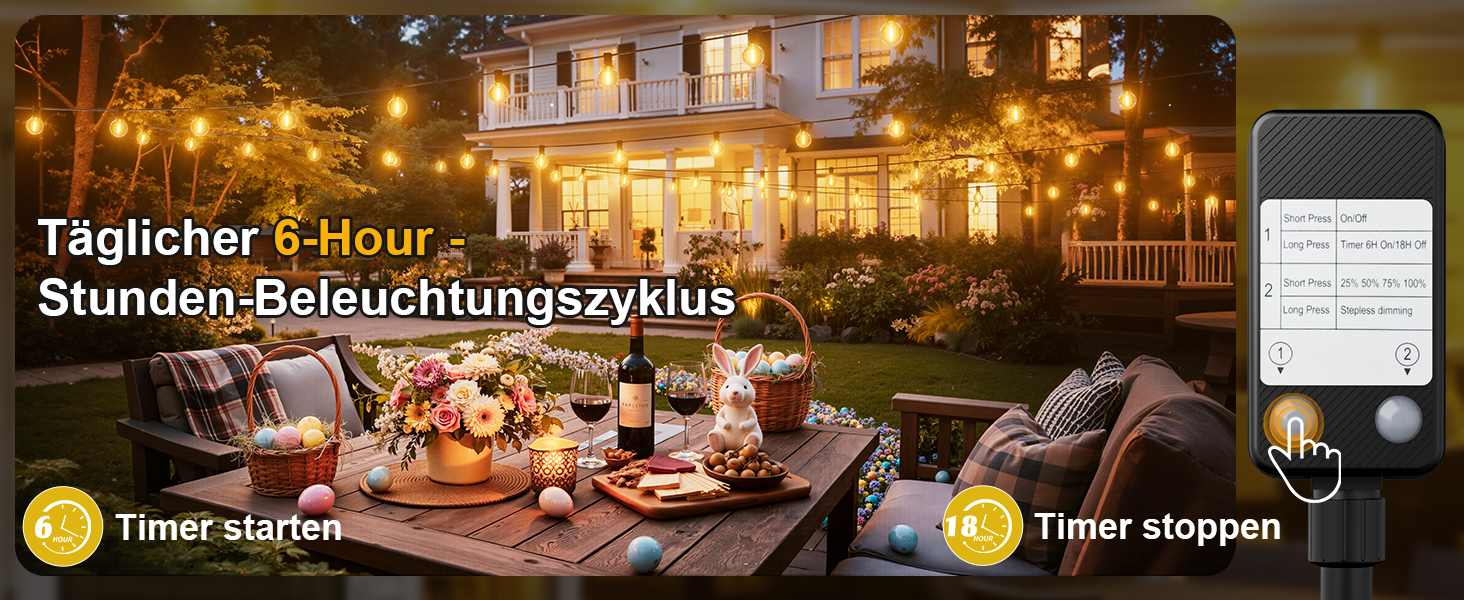 Гірлянда світлодіодна вулична Yuusei 60м з димером, IP45, 82 LED G40 для саду, тераси, вечірки