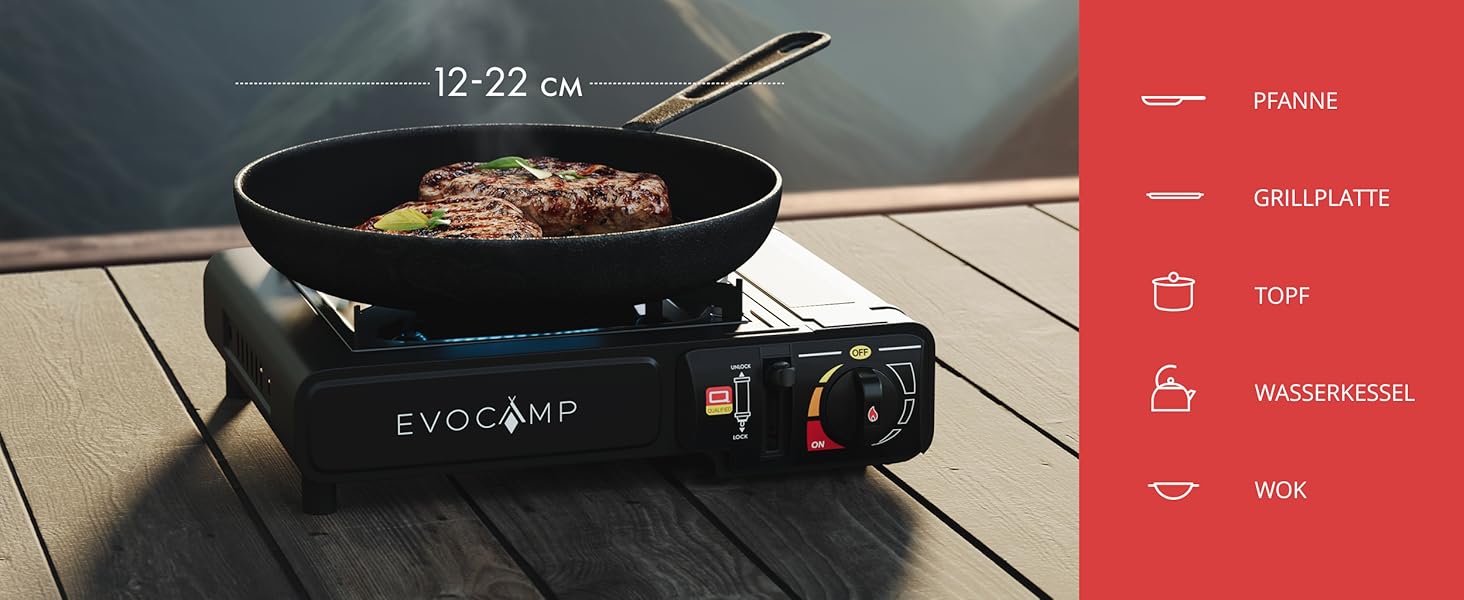 Газовий намет 1-flammig з Piezozündung, туристичний газовий балончик MSF-1a 227 g, туристичний намет з кейсом - ідеально для відпочинку на природі (1-flammiger газовий балончик + 4 газових картриджів)