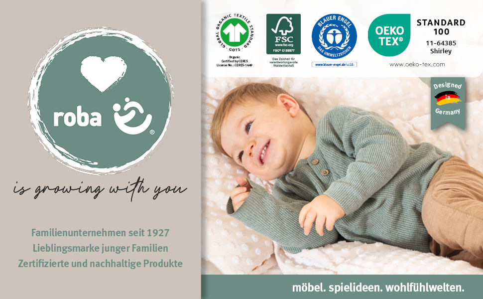 Захисний бортик для ліжка Roba Klipp-Klapp 100 бежевий 100x40 см - бортик для дитячого ліжечка, складаний, захист від випадання для немовлят та дітей