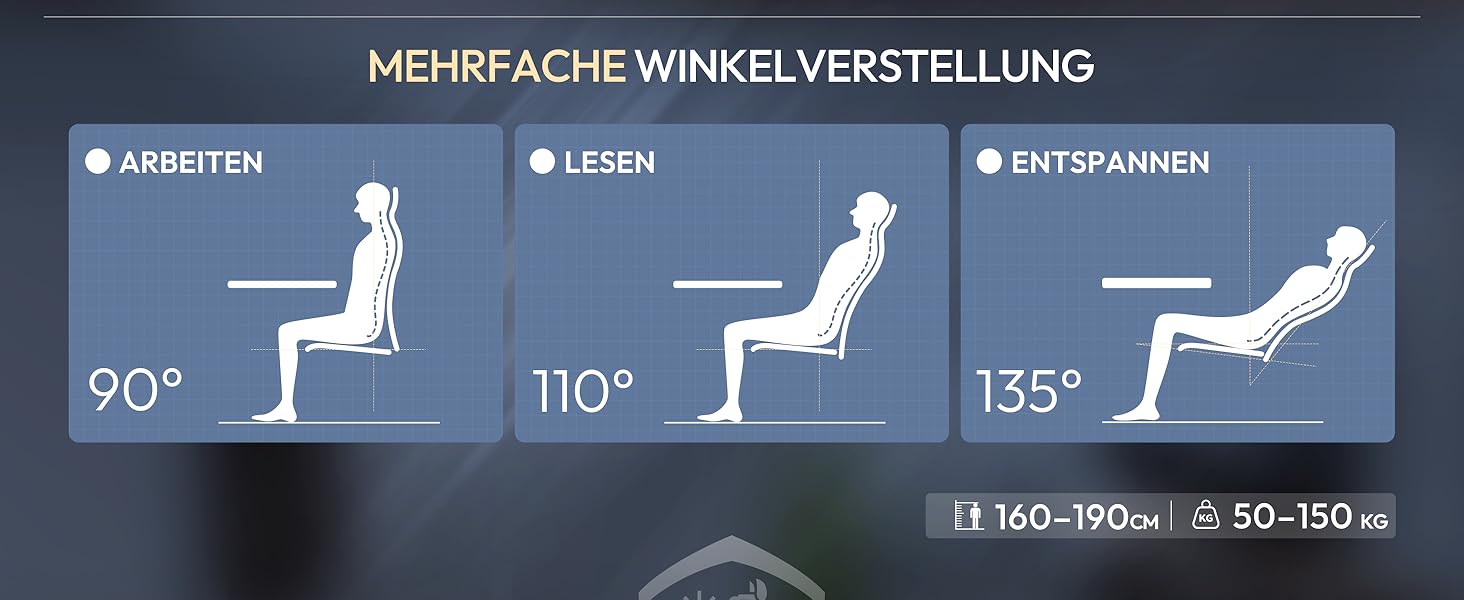 Ігровий крісло Dowinx з масажем, ергономічний дизайн, підставка для ніг, тканинний чохол, поперекова подушка, підголовник, 200 кг, блакитний