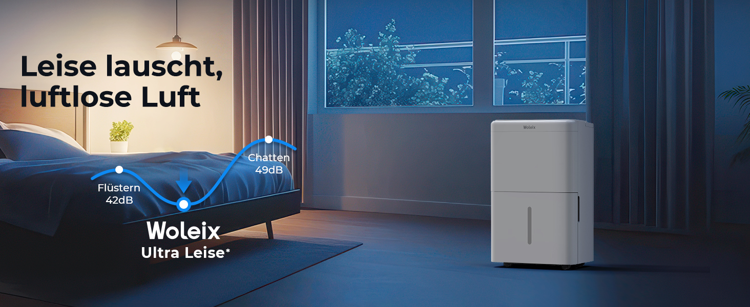 Електричний осушувач повітря 12L з таймером, для підвалу, для кімнат до 122м³/25м², з фільтром та 1м шлангом, 10 років гарантії, 30л/день